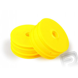 2WD WHEEL RIM FRONT: YELLOW (2pcs)