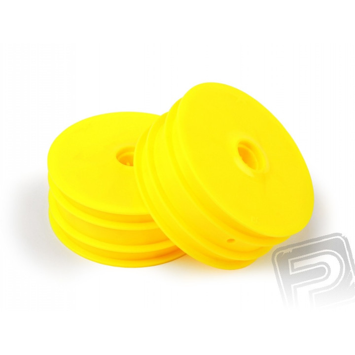 2WD WHEEL RIM FRONT: YELLOW (2pcs)