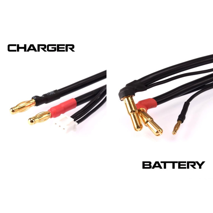 2S černý nabíjecí kabel G4/G5 - dlouhý 30cm - (4mm, 3-pin XH)