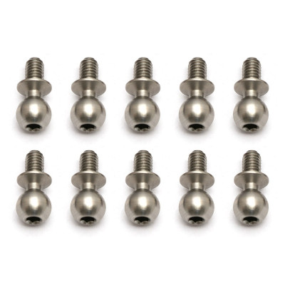 Kulové čepy, střibrné, 4mm, 10ks.
