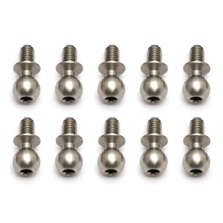 Kulové čepy, střibrné, 4mm, 10ks.