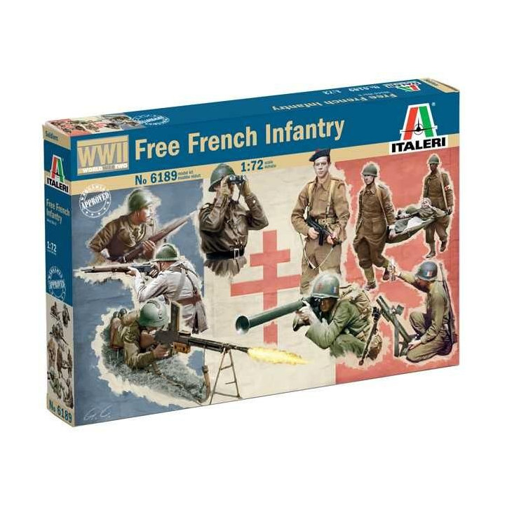 Model Kit figurky 6189 - WWII - Free French Infantry (1:72)