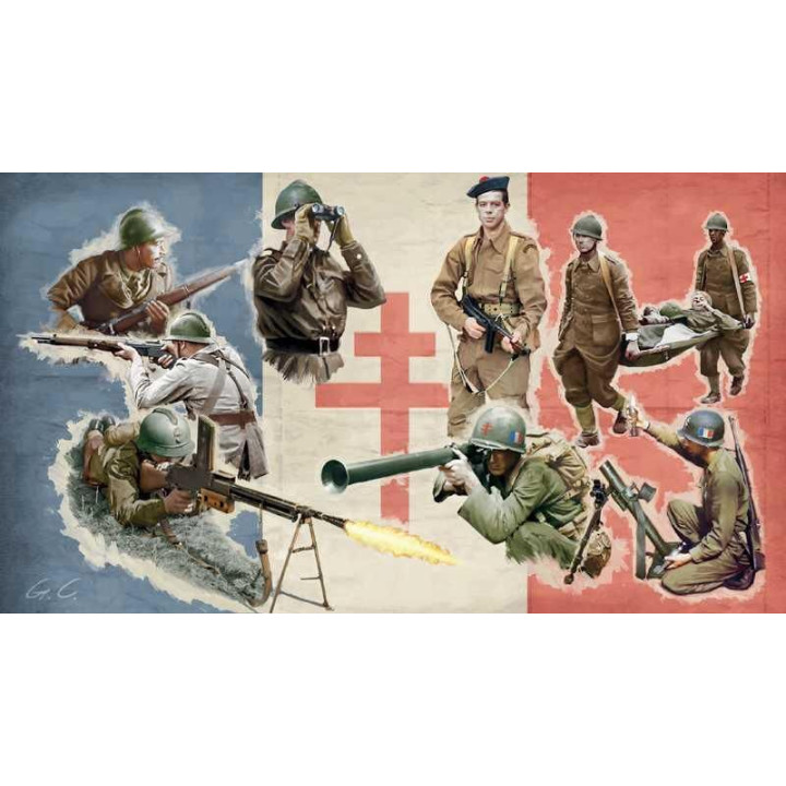 Model Kit figurky 6189 - WWII - Free French Infantry (1:72)