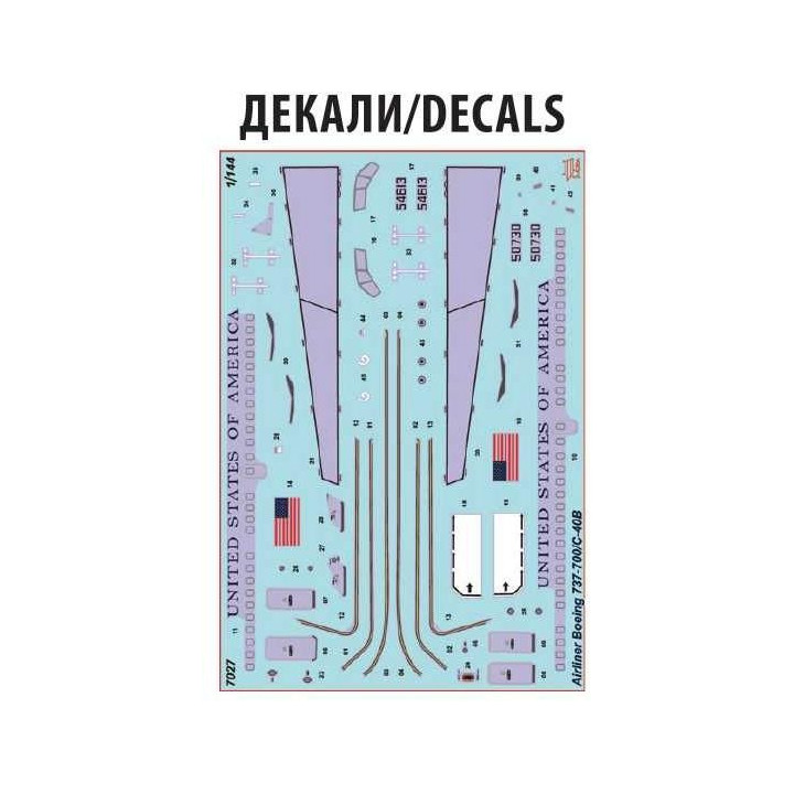 Model Kit letadlo 7027 - Boeing 737-700/C-40B (1:144)