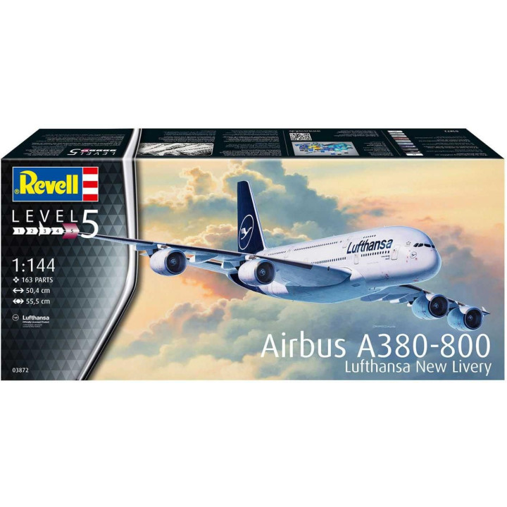 Plastic ModelKit letadlo 03872 - Airbus A380-800 Lufthansa New Livery (1:144)