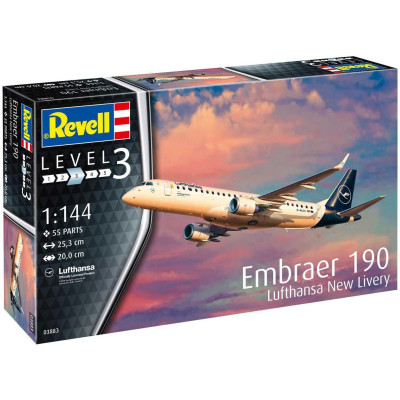 Plastic ModelKit letadlo 03883 - Embraer 190 Lufthansa New Livery (1:144)