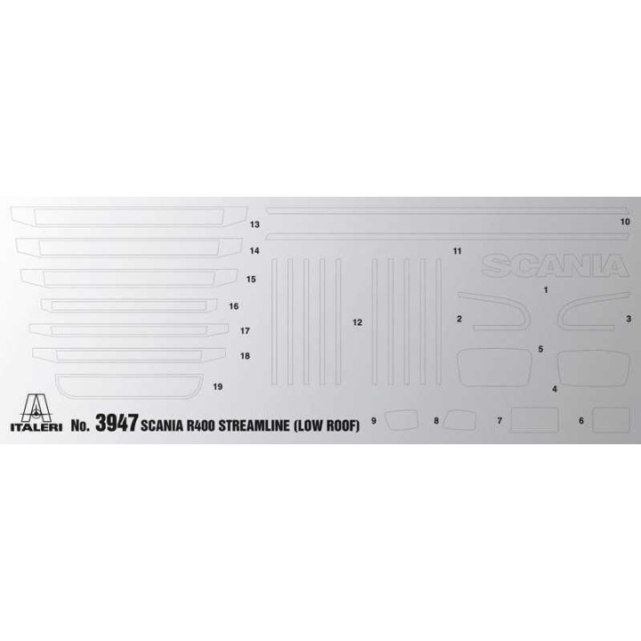 Model Kit truck 3947 - SCANIA R400 STREAMLINE Flat Roof (1:24)
