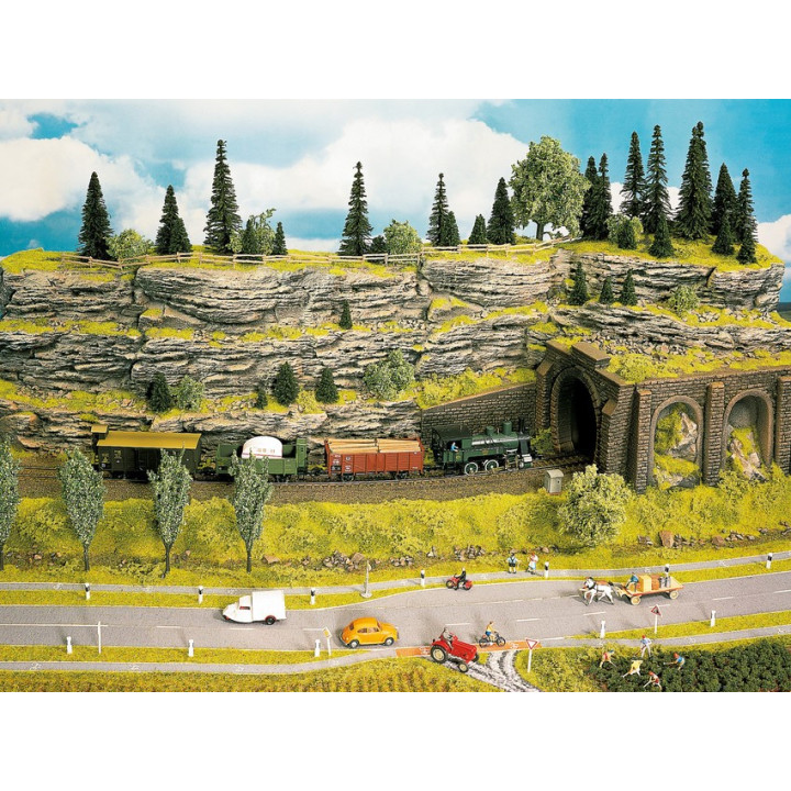 Skalná stena - vrstevnatá hornina (33x19 cm) NO58480