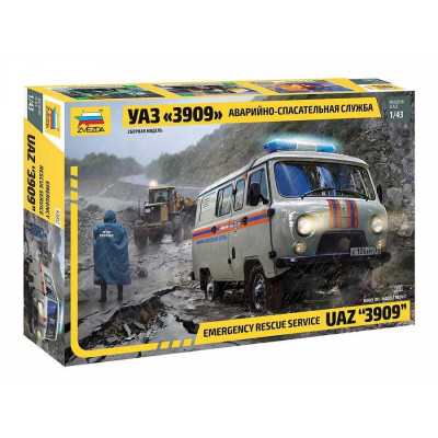 Model Kit auto 43002 – Emergency Service UAZ "3909" (1:43)