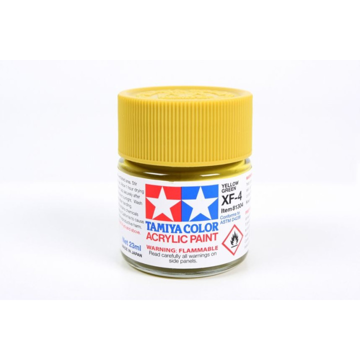 81304 XF-4 Flat Yellow-Green Tamiya Color Acrylic Paint 23ml