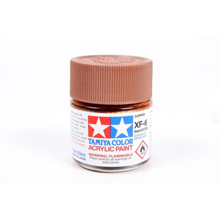 81306 XF-6 Flat Copper Tamiya Color Acrylic Paint 23ml