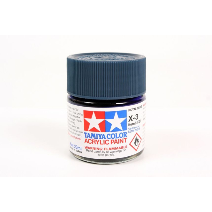 81003 X-3 Royal Blue gloss Tamiya Color Acrylic Paint 23ml