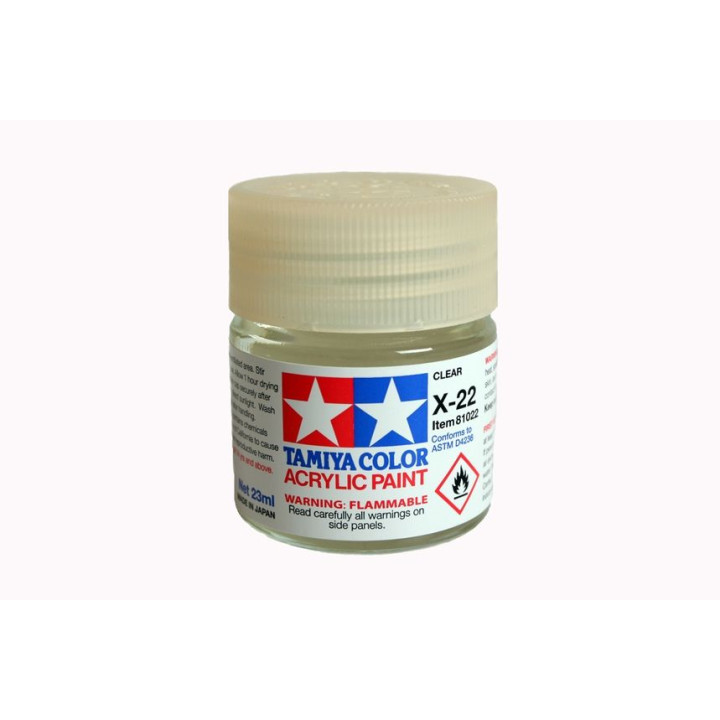 81022 X-22 Clear gloss Tamiya Color Acrylic Paint 23ml