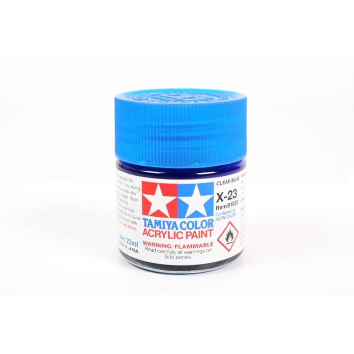 81023 X-23 Clear Blue gloss Tamiya Color Acrylic Paint 23ml