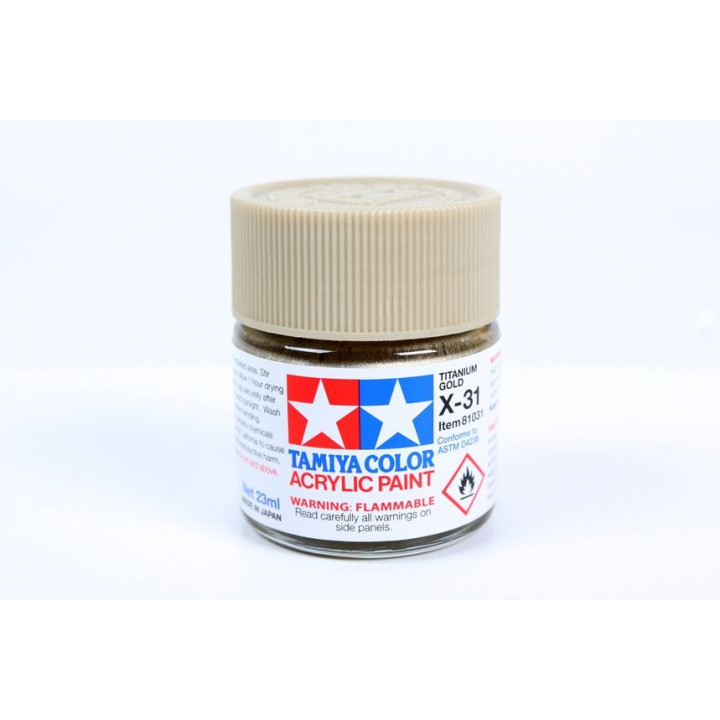 81031 X-31 Titanium Gold gloss Tamiya Color Acrylic Paint 23ml