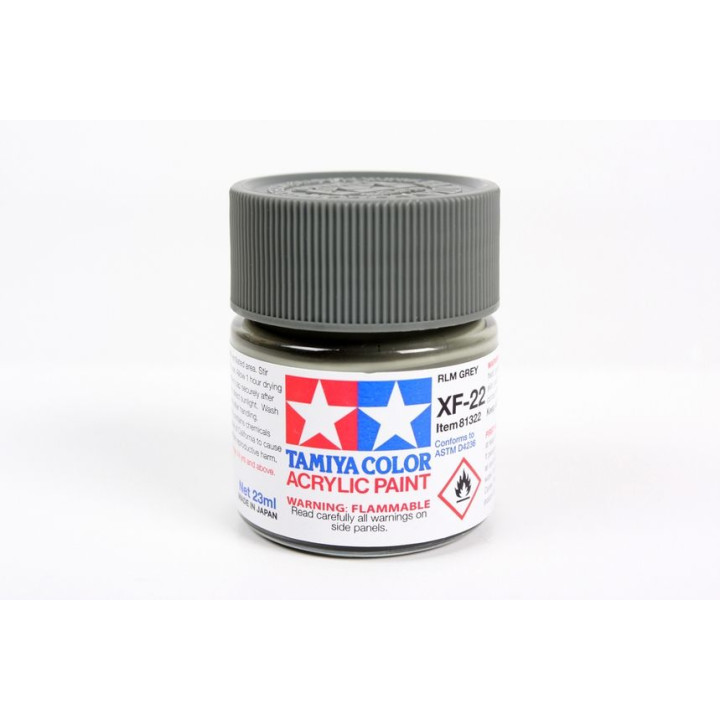 81322 XF-22 Flat Grey Tamiya Color Acrylic Paint 23ml