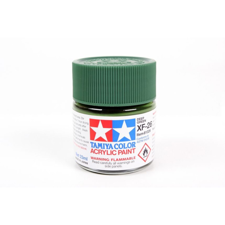 81326 XF-26 Flat Deep Green Tamiya Color Acrylic Paint 23ml