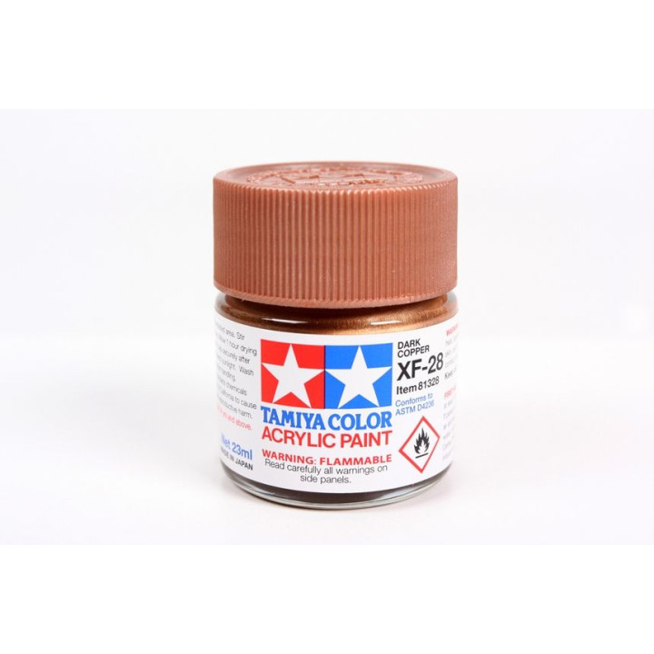 81328 XF-28 Flat Dark Copper Tamiya Color Acrylic Paint 23ml