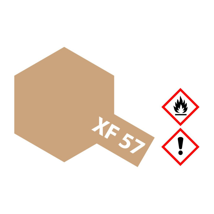 81357 XF-57 Flat Buff (Yellow-Brown) Tamiya Color Acrylic Paint 23ml