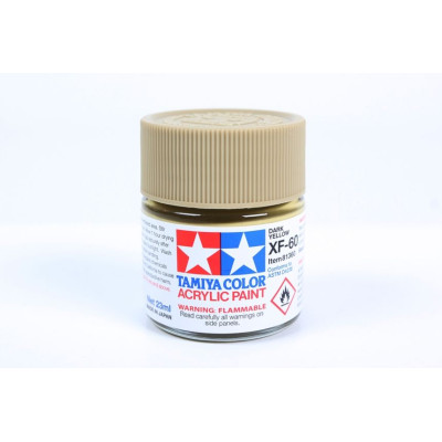 81360 XF-60 Flat Dark Yellow Tamiya Color Acrylic Paint 23ml
