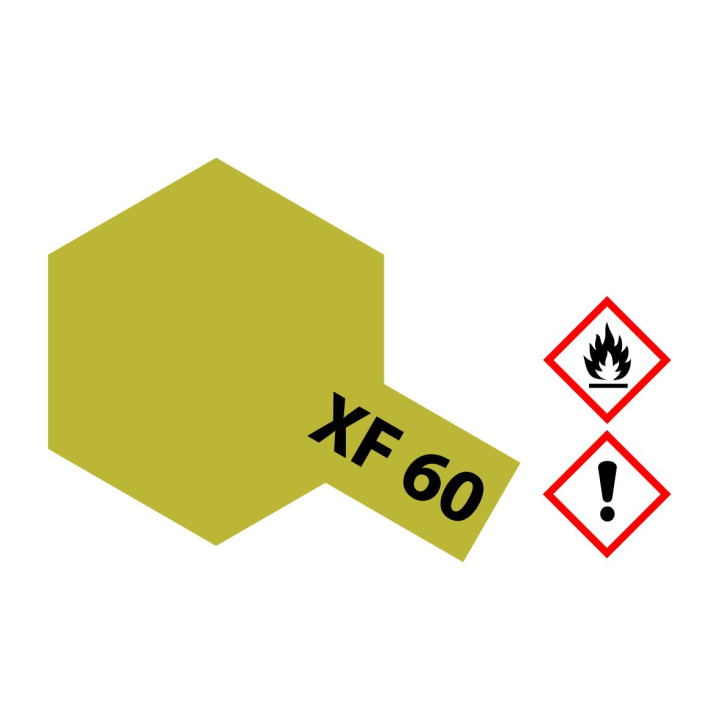 81360 XF-60 Flat Dark Yellow Tamiya Color Acrylic Paint 23ml