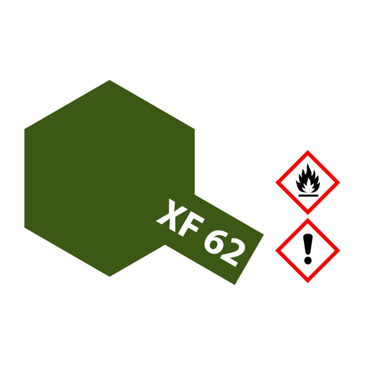 81362 XF-62 Flat Olive Drab Tamiya Color Acrylic Paint 23ml