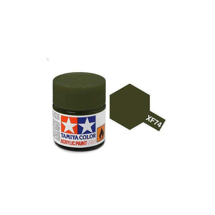 81774 XF-74 Flat JGSDF Olive Drab Tamiya Color Acrylic Paint 10ml