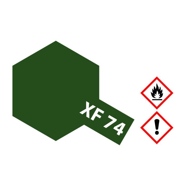 81774 XF-74 Flat JGSDF Olive Drab Tamiya Color Acrylic Paint 10ml