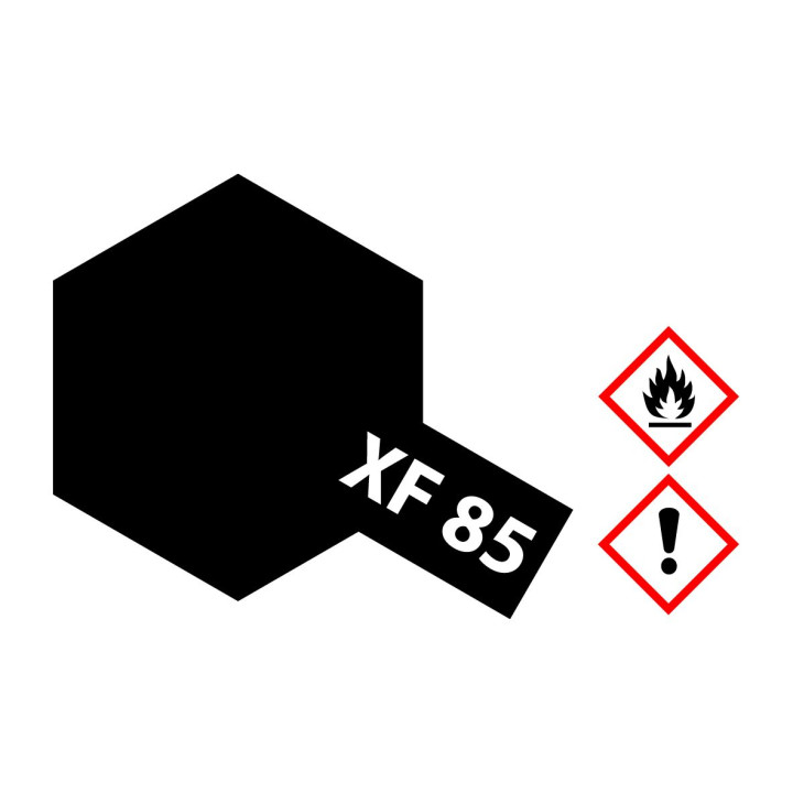 81785 XF-85 Flat Rubber Black Tamiya Color Acrylic Paint 10ml