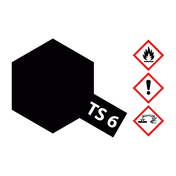 85006 TS 6 Flat Black Tamiya Color 100ml (Acrylic Spray Paint)