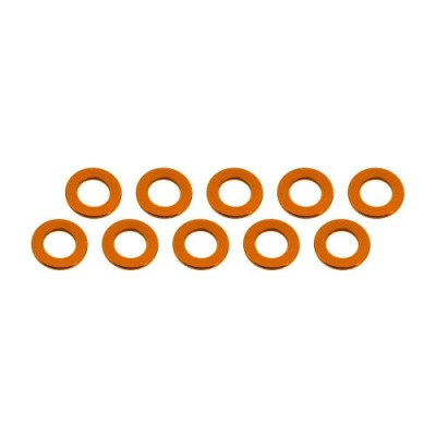 3x6x0,5mm alu podložky oranžové (10 ks.)