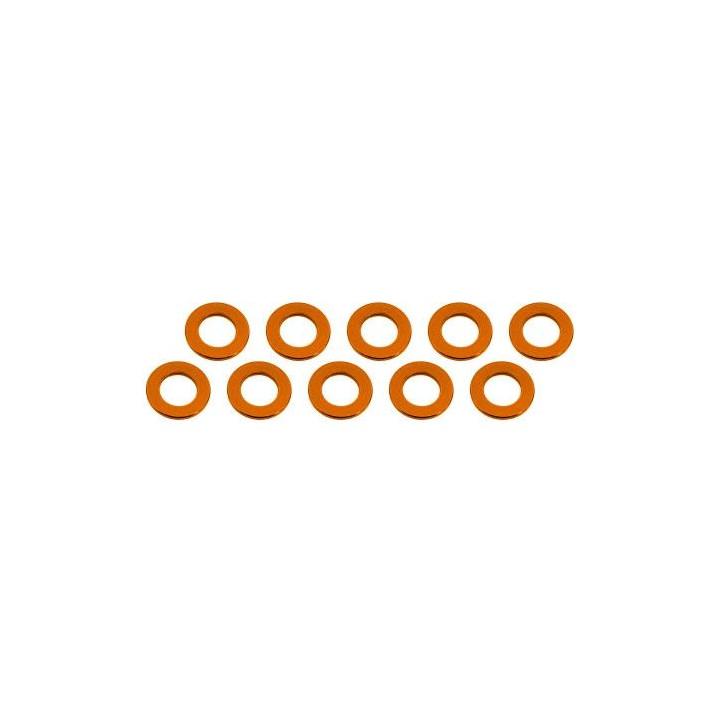 3x6x0,5mm alu podložky oranžové (10 ks.)