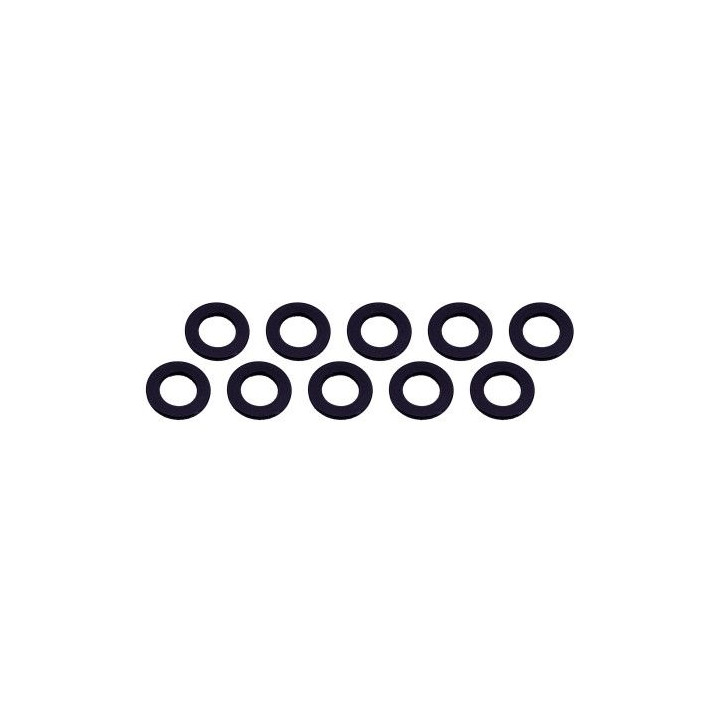 3x6x0,5mm alu podložky černé (10 ks.)