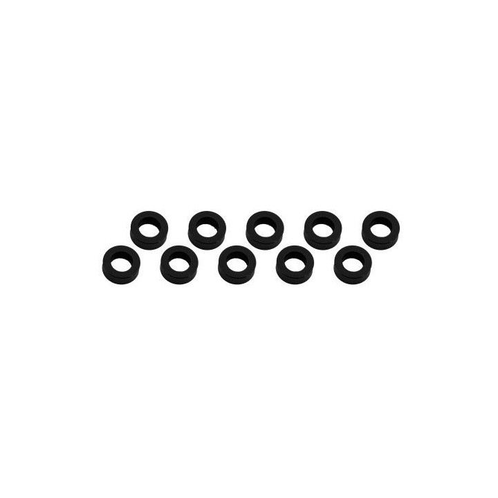 3x6x2mm alu podložky černé (10 ks.)