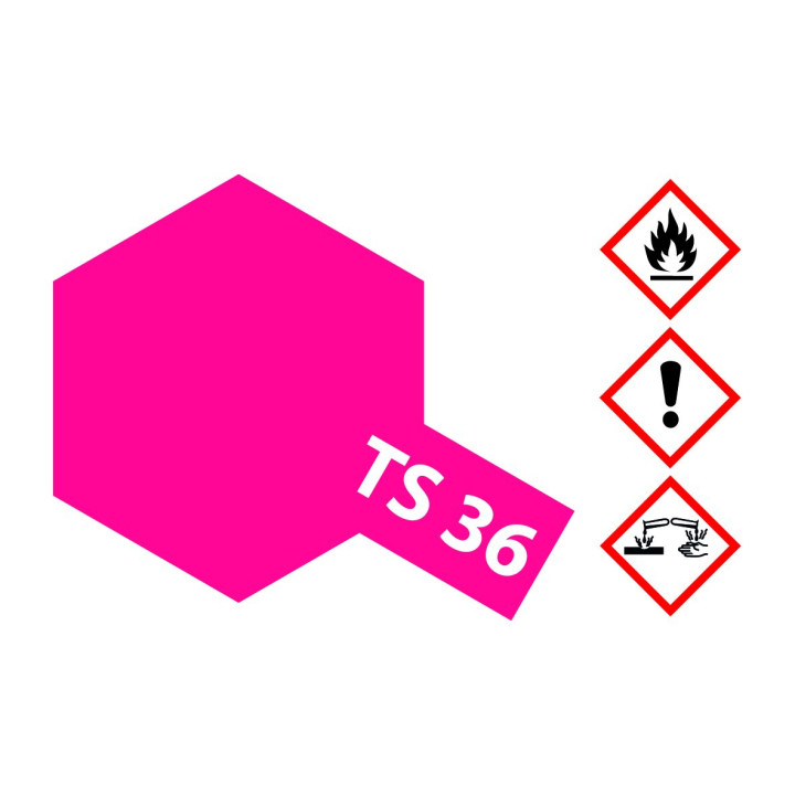 85036 TS 36 Fluorescent Red Tamiya Color 100ml (Acrylic Spray Paint)