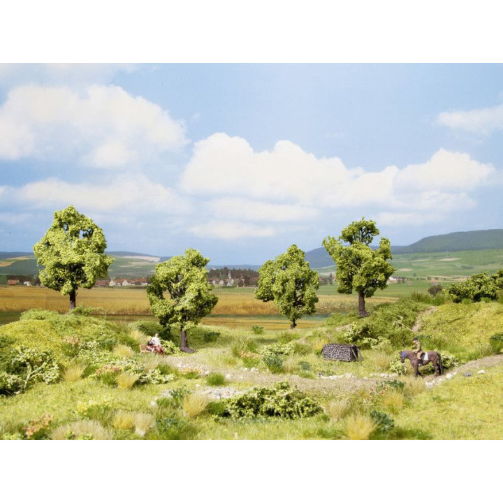 Ovocné stromy, zelené, 4 ks, 7,5 cm  NO21001