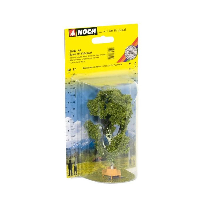 Breza 11,5 cm vysoká s kruhovou lavičkou  NO21642