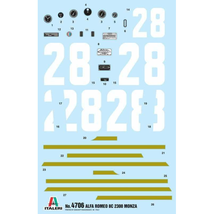Model Kit auto 4706 - ALFA ROMEO 8C 2300 Monza (1:12)