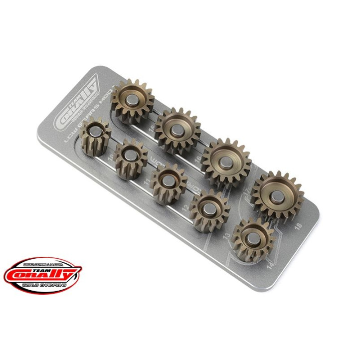 Hliníkový držák pastorků M1.0/5,0mm hřídel (pro devět pastorků)