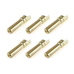 Bullit konektor 5.0mm - samec - s drážkou - pozlacený (6 ks.)