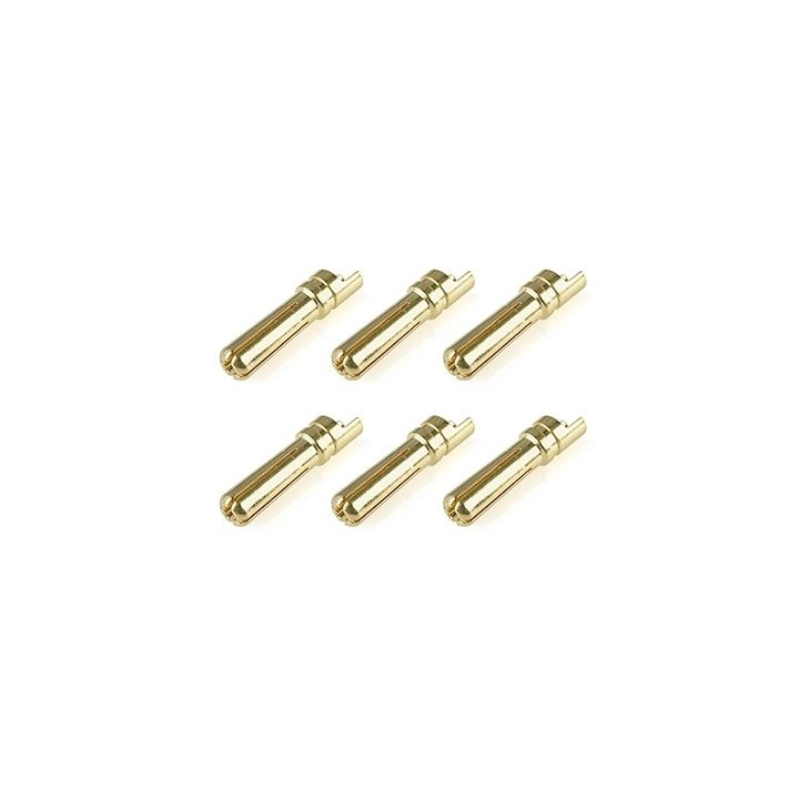 Bullit konektor 5.0mm - samec - s drážkou - pozlacený (6 ks.)