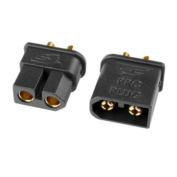 TC PRO konektor 3.5mm - pozlacený - s přepol. ocharanou - samec+samice - 1 pár