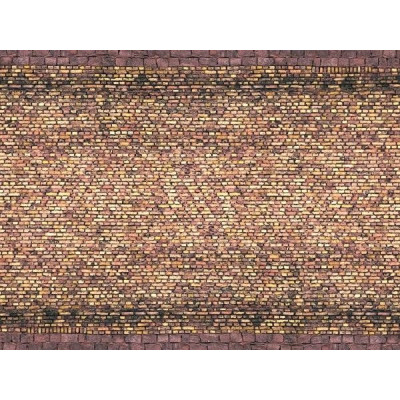 3D kartónová doska, žlté multifarebné tehly 25 x 12,5 cm / ks  NO56605