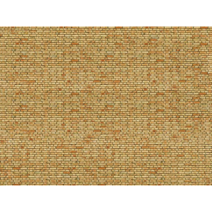 3D kartónová doska, žlté multifarebné tehly 25 x 12,5 cm / ks  NO56613