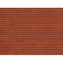 3D kartónová doska, červené dlaždice 25 x 12,5 cm / ks  NO56670