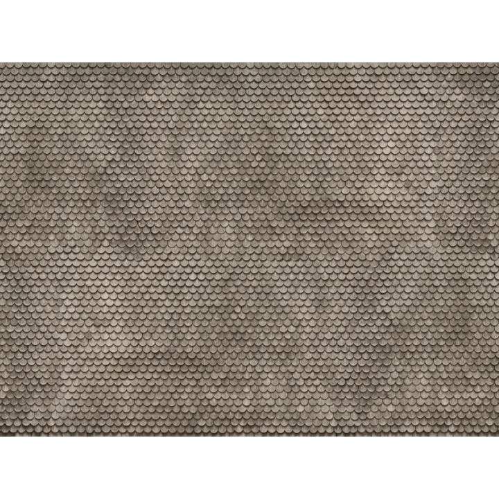 3D kartónová doska, sivý bobrí chvost 25 x 12,5 cm / ks  NO56691
