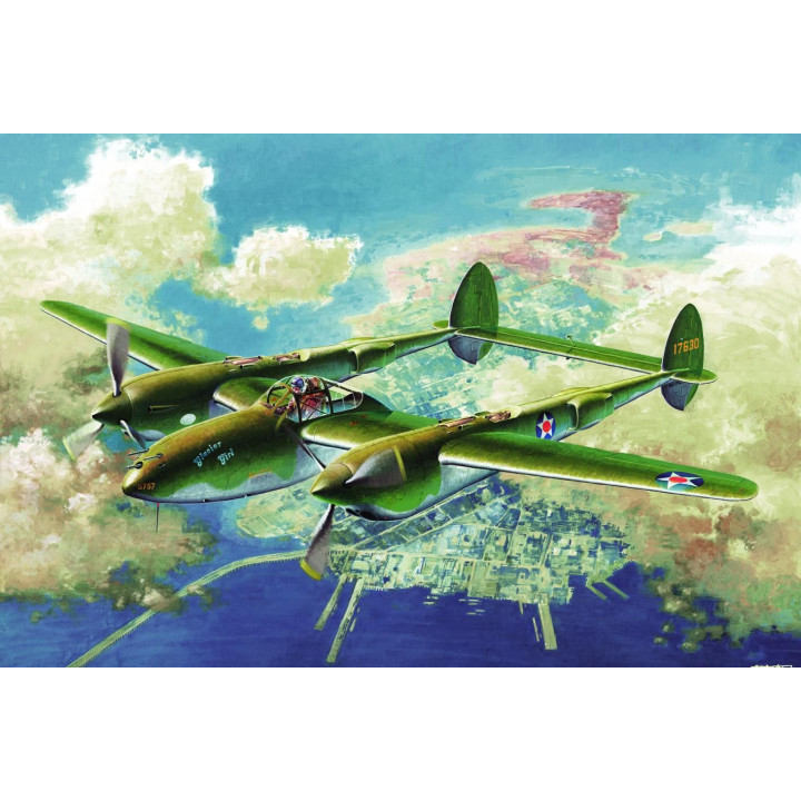 Model Kit letadlo 12208 - P-38F LIGHTNING GLACIER GIRL (1:48)