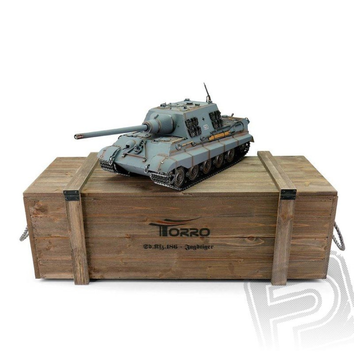TORRO tank PRO 1/16 RC Jagdtiger šedý - infra