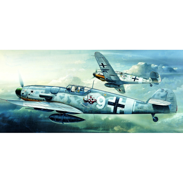 Model Kit letadlo 12467 - MESSERSCHMITT BF109G-6 (1:72)