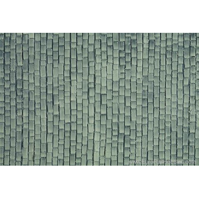 Dláždená cesta s chodníkom a kanálmi, 28 x 10 cm  NO57216